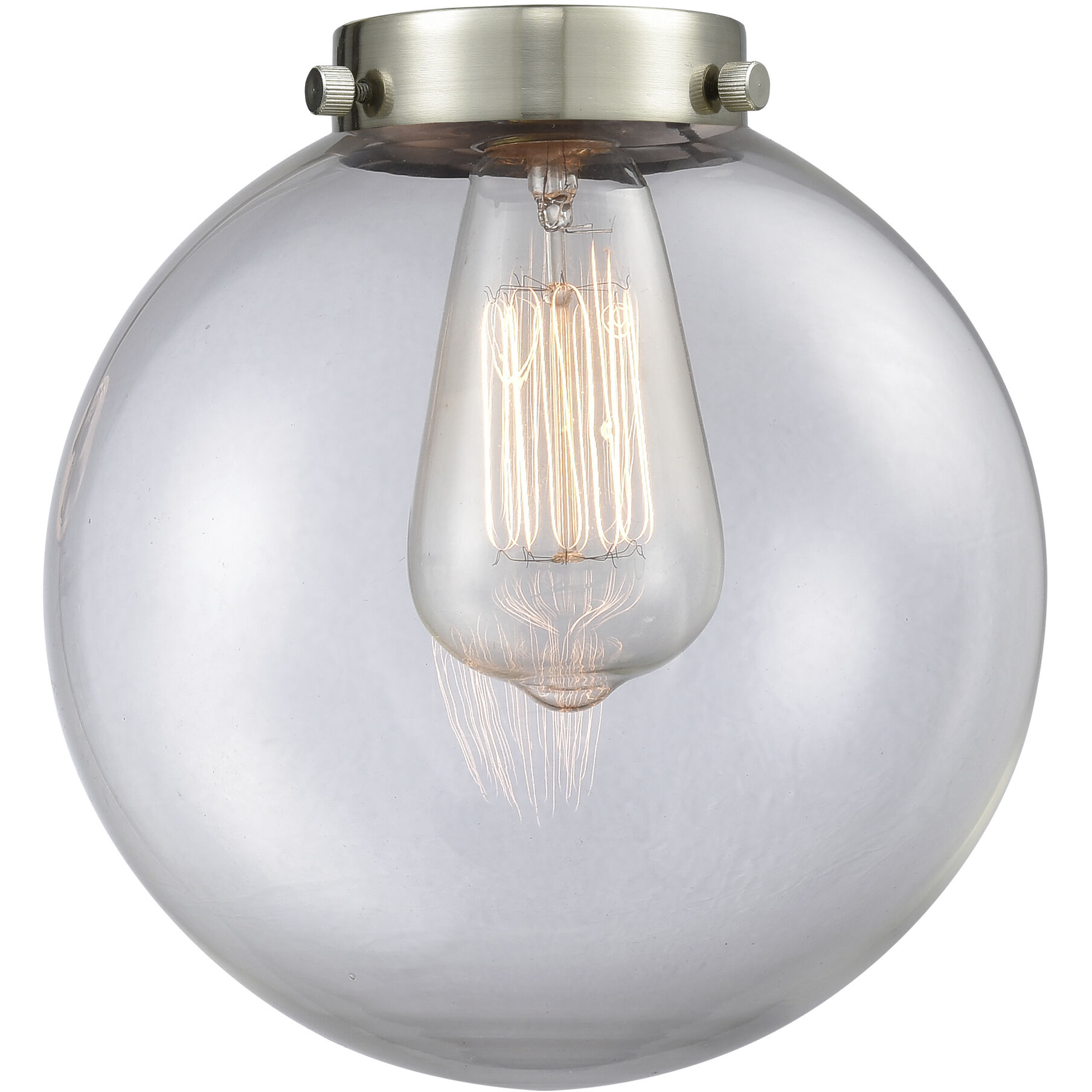 Beacon 1 Light 8 inch Satin Gold Mini Pendant Ceiling Light in Clear Glass